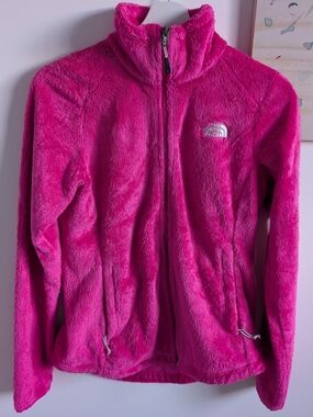 The North Face Plush Fleece Jacket in Bright Pink